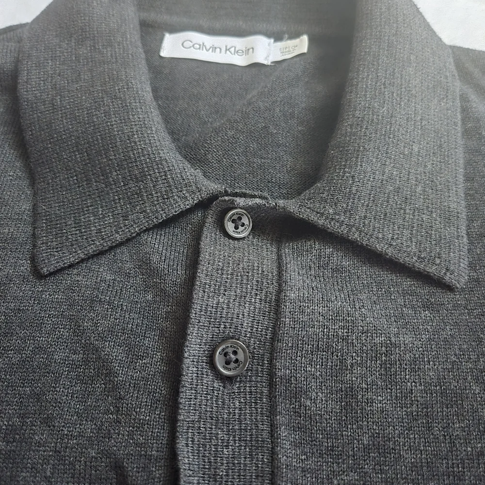 Calvin Klein Dark Gray Polo Shirt - Picture 5 of 5